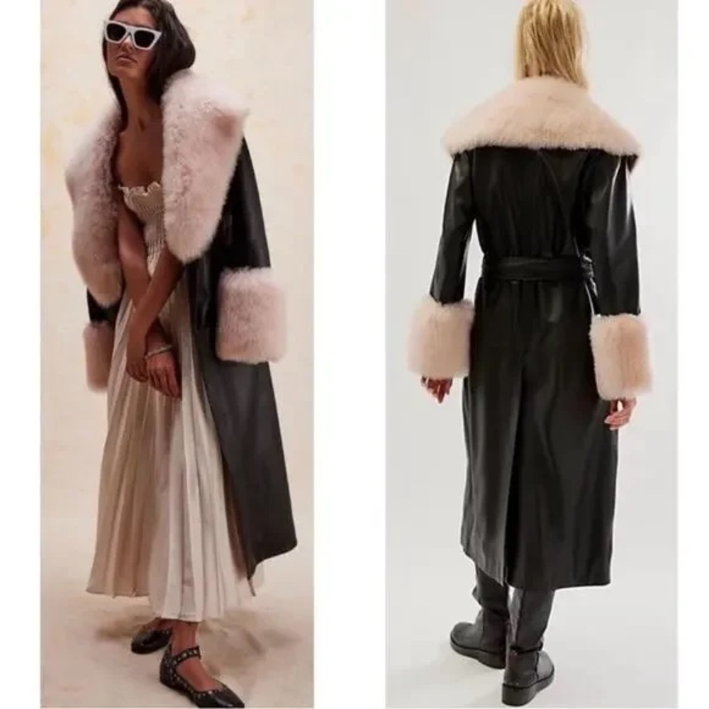 Free People x Brenda Knight Paris Streets Duster Jacket/ size L NWOT
